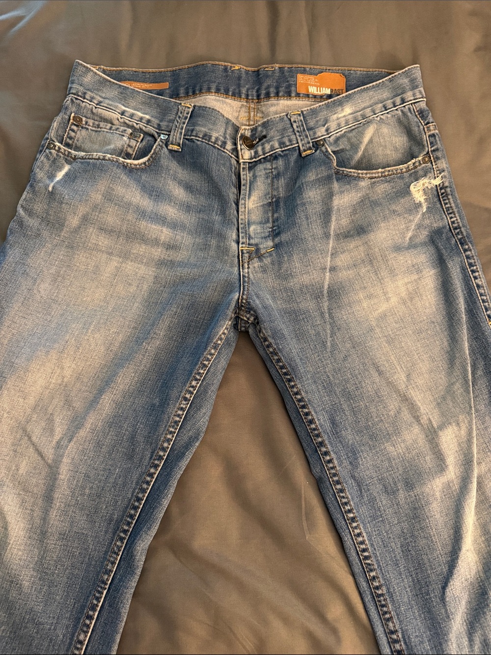 William Rast Men’s Light Blue Slim Straight Jeans